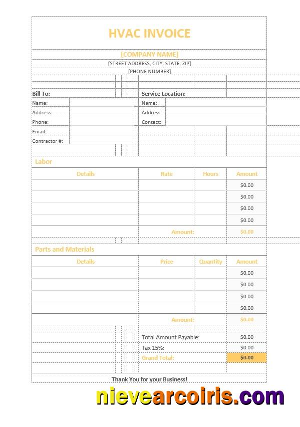 HVAC Invoice